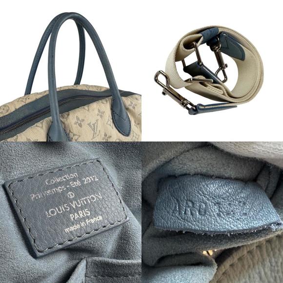 Louis Vuitton Speedy Round Canvas/Leather Shoulder Bag, White/Blue,